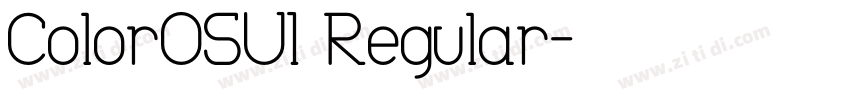 ColorOSUI Regular字体转换